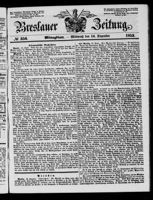Breslauer Zeitung vom 14.12.1853