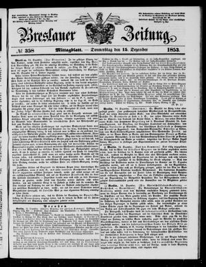 Breslauer Zeitung vom 15.12.1853