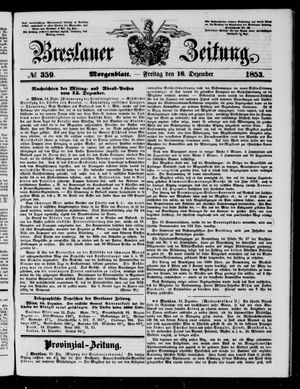 Breslauer Zeitung vom 16.12.1853
