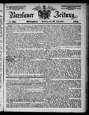Breslauer Zeitung on Dec 20, 1853
