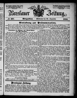 Breslauer Zeitung on Dec 21, 1853