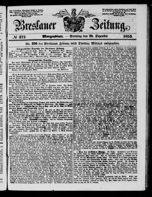 Breslauer Zeitung vom 25.12.1853