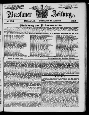 Breslauer Zeitung vom 27.12.1853