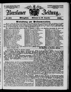 Breslauer Zeitung vom 28.12.1853