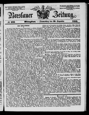 Breslauer Zeitung on Dec 29, 1853
