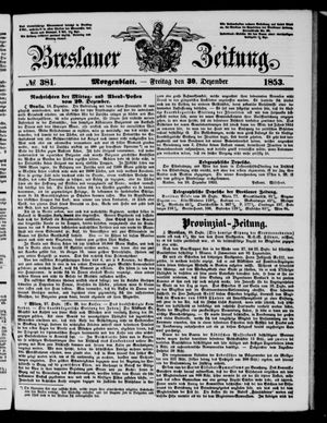 Breslauer Zeitung vom 30.12.1853