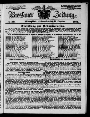Breslauer Zeitung on Dec 31, 1853
