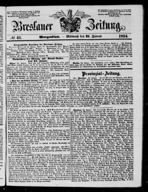 Breslauer Zeitung vom 25.01.1854