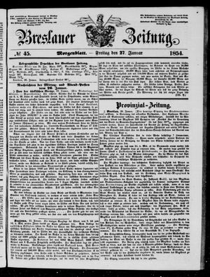 Breslauer Zeitung on Jan 27, 1854