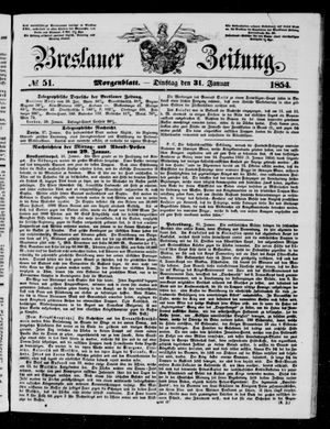 Breslauer Zeitung on Jan 31, 1854