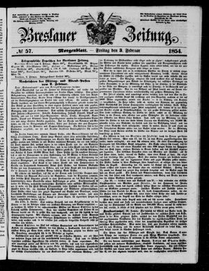 Breslauer Zeitung on Feb 3, 1854