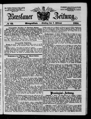 Breslauer Zeitung vom 07.02.1854
