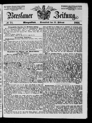 Breslauer Zeitung on Feb 11, 1854