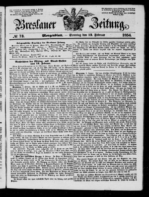 Breslauer Zeitung on Feb 12, 1854