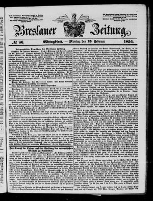 Breslauer Zeitung vom 20.02.1854