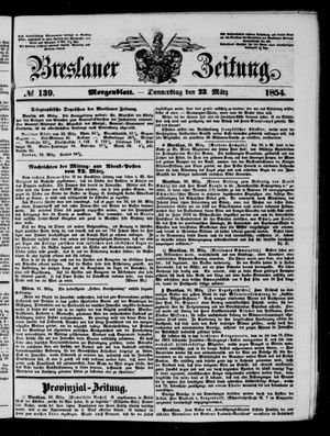 Breslauer Zeitung vom 23.03.1854