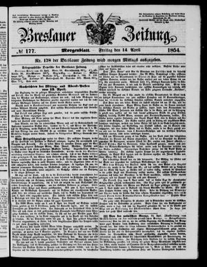 Breslauer Zeitung vom 14.04.1854