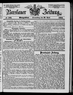 Breslauer Zeitung vom 20.04.1854