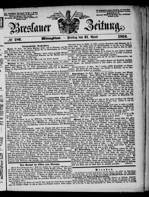 Breslauer Zeitung vom 21.04.1854