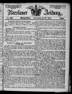 Breslauer Zeitung on Apr 27, 1854