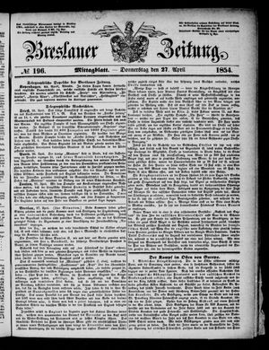 Breslauer Zeitung on Apr 27, 1854