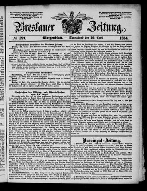 Breslauer Zeitung vom 29.04.1854