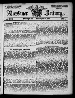Breslauer Zeitung vom 01.05.1854