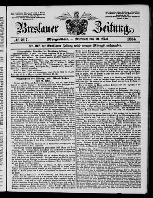 Breslauer Zeitung vom 10.05.1854