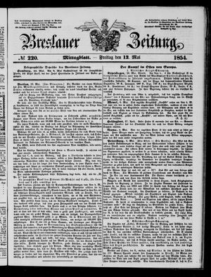 Breslauer Zeitung on May 12, 1854