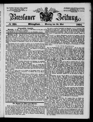 Breslauer Zeitung vom 15.05.1854
