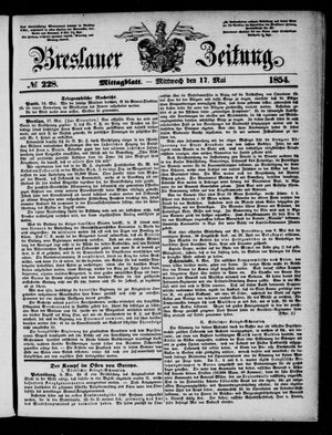Breslauer Zeitung vom 17.05.1854