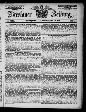 Breslauer Zeitung on May 18, 1854