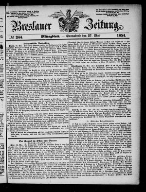 Breslauer Zeitung vom 27.05.1854