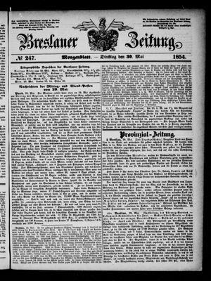 Breslauer Zeitung on May 30, 1854