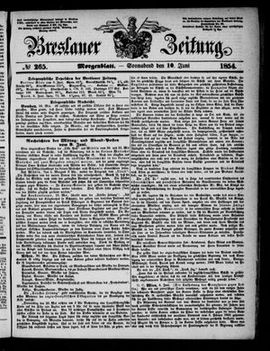 Breslauer Zeitung vom 10.06.1854