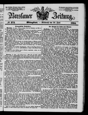 Breslauer Zeitung on Jun 14, 1854