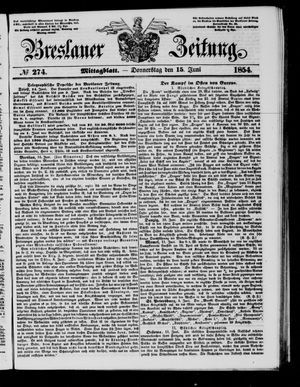 Breslauer Zeitung on Jun 15, 1854