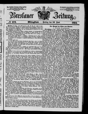 Breslauer Zeitung vom 16.06.1854