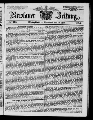 Breslauer Zeitung vom 17.06.1854