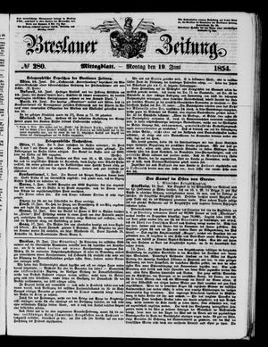 Breslauer Zeitung vom 19.06.1854