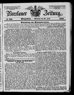 Breslauer Zeitung vom 21.06.1854