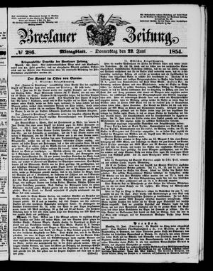 Breslauer Zeitung vom 22.06.1854