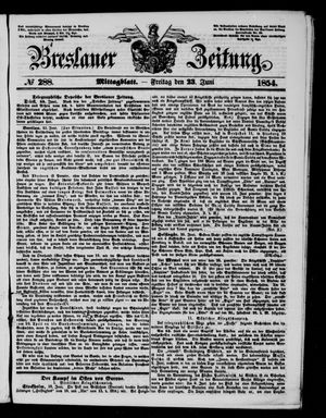 Breslauer Zeitung on Jun 23, 1854