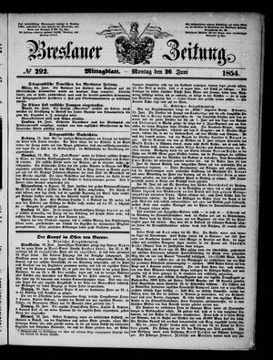 Breslauer Zeitung vom 26.06.1854