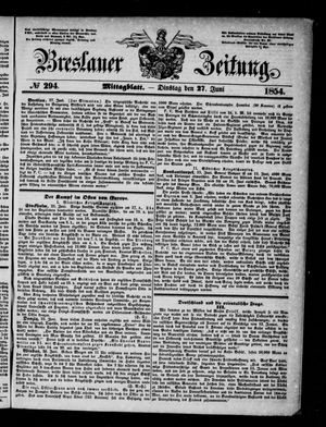Breslauer Zeitung vom 27.06.1854