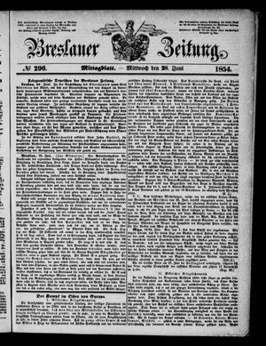 Breslauer Zeitung vom 28.06.1854