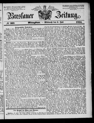 Breslauer Zeitung vom 05.07.1854