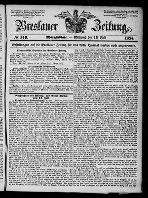 Breslauer Zeitung vom 12.07.1854