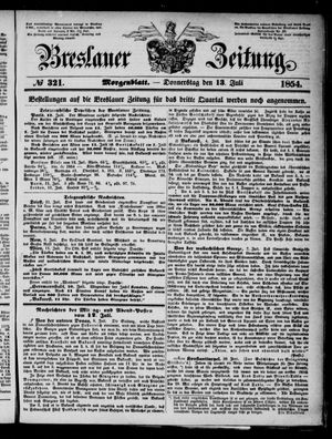 Breslauer Zeitung vom 13.07.1854