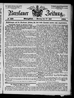 Breslauer Zeitung vom 17.07.1854